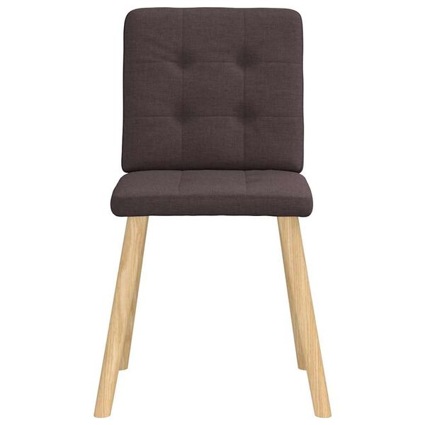 vidaXL Chaises à manger lot de 2 marron foncé tissu