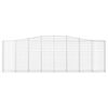 vidaXL Panier de gabions arqué 400x30x120/140 cm Fer galvanisé