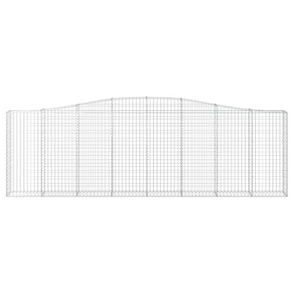 vidaXL Panier de gabions arqué 400x30x120/140 cm Fer galvanisé