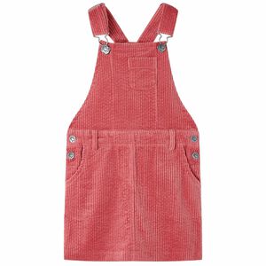 Robe salopette pour enfants velours c&ocirc;tel&eacute; rose 116