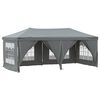 vidaXL Tente de r&eacute;ception pliable avec parois Anthracite 3x6 m