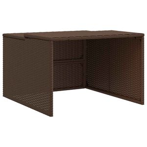 vidaXL Garage pour robot tondeuse marron 86x90x52/57 cm r&eacute;sine tress&eacute;e