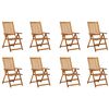 vidaXL Chaises pliables de jardin avec coussins lot de 8 Bois d'acacia