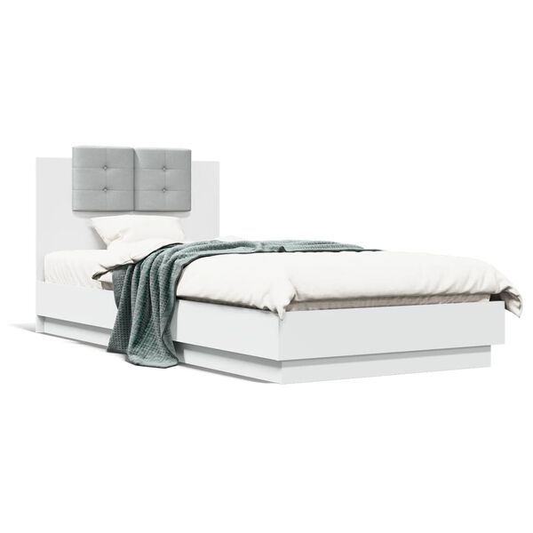 vidaXL Cadre de lit sans matelas blanc 90x200 cm
