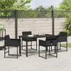 vidaXL Ensemble de salle &agrave; manger pour jardin 5 pcs Noir polyrotin