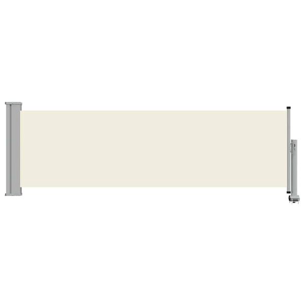 vidaXL Auvent lat&eacute;ral r&eacute;tractable de patio 80x300 cm Cr&egrave;me
