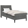 vidaXL Cadre de lit avec matelas Gris fonc&eacute; 80 x 200 cm Velours