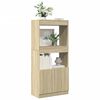 vidaXL Buffet haut ch&ecirc;ne sonoma 63x33x140 cm bois d'ing&eacute;nierie