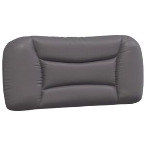 vidaXL Coussin de t&ecirc;te de lit Hvar gris 80 cm similicuir