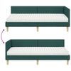 vidaXL Cadre de lit d'angle avec matelas Autre 2 pcs Vert tissu