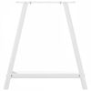 vidaXL Pieds de table &agrave; manger en forme de A 2 pi&egrave;ces Blanc 80 x (72-73) cm Acier