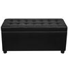 vidaXL Pouf de rangement Cuir synthétique Noir