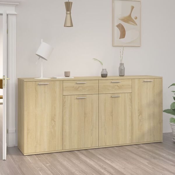 vidaXL Buffet Ch&ecirc;ne sonoma 160x36x75 cm Bois d'ing&eacute;nierie