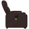 vidaXL Fauteuil inclinable de massage Marron foncé Tissu