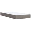 vidaXL Sommier &agrave; lattes de lit avec matelas Taupe 90x190 cm Tissu
