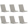 vidaXL Coussin de chaise &agrave; dossier haut GEMERT 6 pc 100 % polyester
