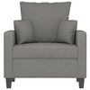 vidaXL Fauteuil Gris foncé 60 cm Tissu