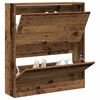 vidaXL Cabinet &agrave; chaussures avec &eacute;tag&egrave;re Bois ancien 80 x 21 x 87,5 cm