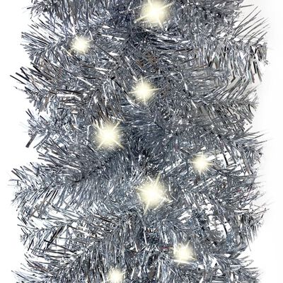 vidaXL Guirlande de Noël avec lumières LED 10 m Argenté
