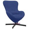 vidaXL Fauteuil &oelig;uf Bleu police 63 x 73 x 90 cm Velours