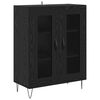 vidaXL Haut Armoire 2 pcs Ch&ecirc;ne noir Bois d'ing&eacute;nierie