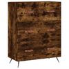 vidaXL Buffet haut Ch&ecirc;ne fum&eacute; 69,5x34x180 cm Bois d'ing&eacute;nierie