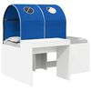 vidaXL Lit avec Tunnel 3 pc Blanc et bleu Bois d'ing&eacute;nierie