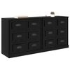 vidaXL Buffets 2 pcs Ch&ecirc;ne noir 70 x 35,5 x 67,5 cm Bois d'ing&eacute;nierie