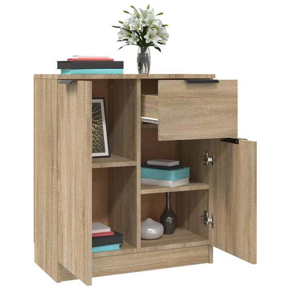 vidaXL Buffets 2 pcs Ch&ecirc;ne sonoma 60x30x70 cm Bois d'ing&eacute;nierie