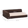 vidaXL Matelas de lit ergonomique de chien 90x64 cm Polaire aspect lin