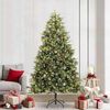 vidaXL Sapin de No&euml;l artificiel avec branches pliables et c&ocirc;nes 240 cm