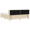 vidaXL Lit &agrave; ressorts avec matelas Cr&egrave;me 180 x 200 cm tissu