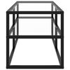 vidaXL Meuble TV avec verre trempé Noir 100x40x40 cm