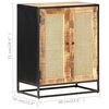 vidaXL Buffet 60x35x75 cm Bois de manguier brut et canne naturelle