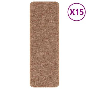 vidaXL Tapis Antid&eacute;rapants pour Escaliers 15 pi&egrave;ces 60 x 25 cm Jaune