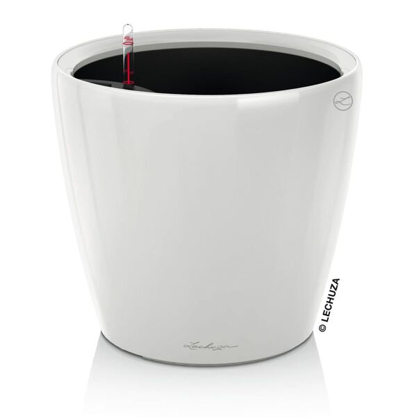 LECHUZA Jardini&egrave;re de table CLASSICO LS 21 ALL-IN-ONE blanc brillant