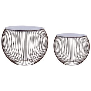 vidaXL Tables basses 2 pcs Dor&eacute;