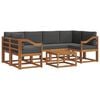 vidaXL Ensemble de canap&eacute;s d'ext&eacute;rieur 7 pcs Naturel et Anthracite