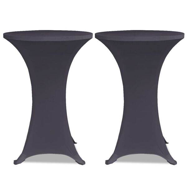 vidaXL Housses de table extensible 4 pcs 70 cm Anthracite