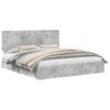 vidaXL Lit de Rangement Gris b&eacute;ton 200 x 200 cm Bois d'ing&eacute;nierie