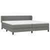 vidaXL Sommier &agrave; lattes de lit avec matelas Gris fonc&eacute; 200x200cm Tissu
