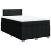 vidaXL Sommier à lattes de lit avec matelas noir 120x190 cm tissu