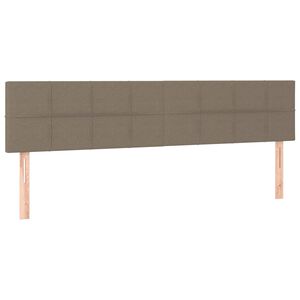 vidaXL T&ecirc;tes de lit 2 pcs Taupe 100x5x78/88 cm Tissu