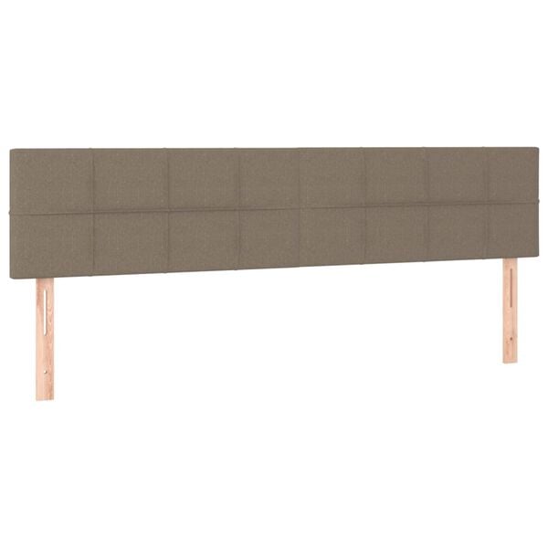vidaXL T&ecirc;tes de lit 2 pcs Taupe 100x5x78/88 cm Tissu