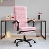 vidaXL Fauteuil inclinable de bureau Rose Velours