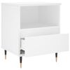 vidaXL Tables de chevet 2 pcs blanc 40x35x50 cm bois d’ingénierie