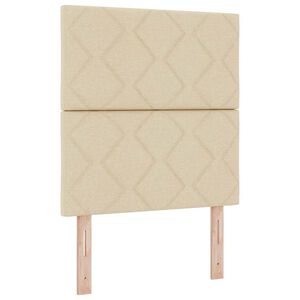 vidaXL T&ecirc;te de lit Cr&egrave;me tissu