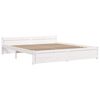 vidaXL Cadre de lit sans matelas blanc bois massif 180x200 cm