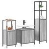 vidaXL Ensemble de mobilier de salle de bain 3 pcs Gris Sonoma et noir