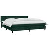 vidaXL Sommier &agrave; lattes de lit et matelas vert fonc&eacute; 180x220cm velours